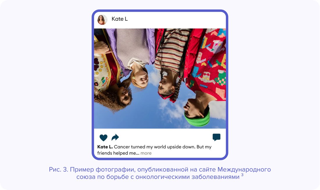 Рис. 3. Пример фотографии, опубликованной на сайте Международного союза по борьбе с онкологическими заболеваниями